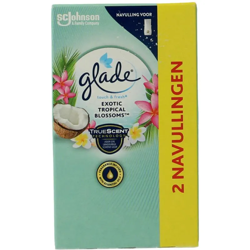 Glade Touch & fresh navul duo exotic tropical blossoms (2 x 10 ml)