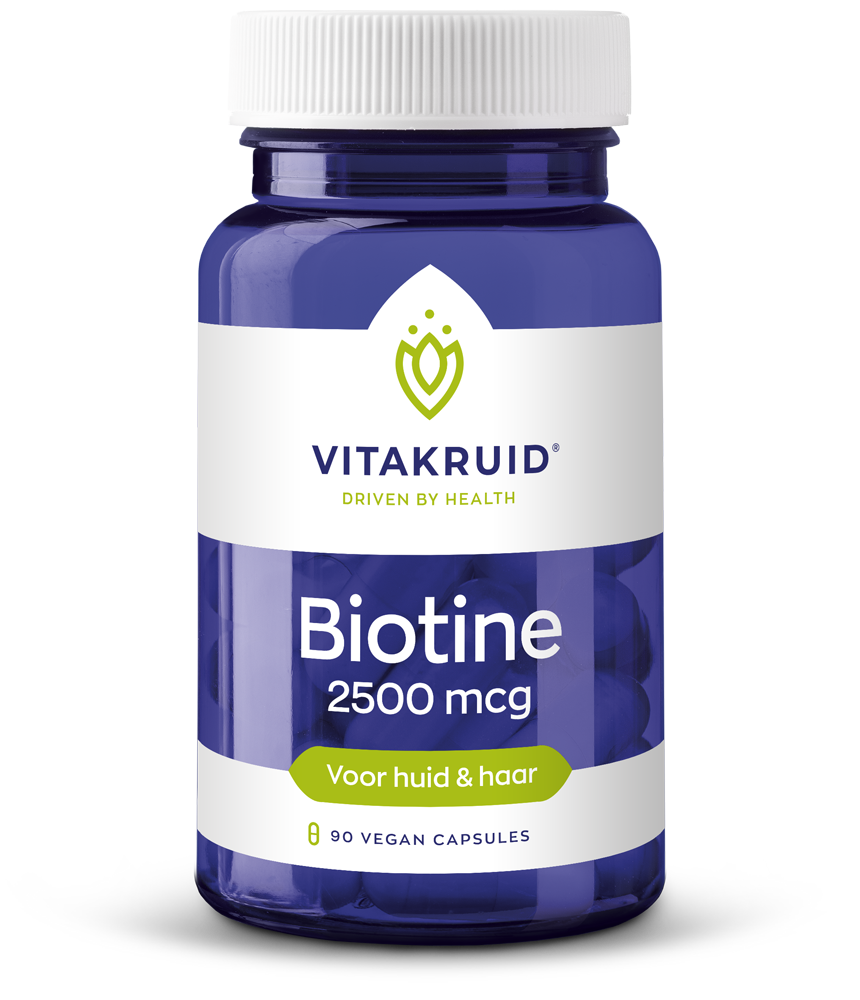 Vitakruid Biotine 2500 Mcg Voor Huid, Haar & Nagels (90 vega capsules)