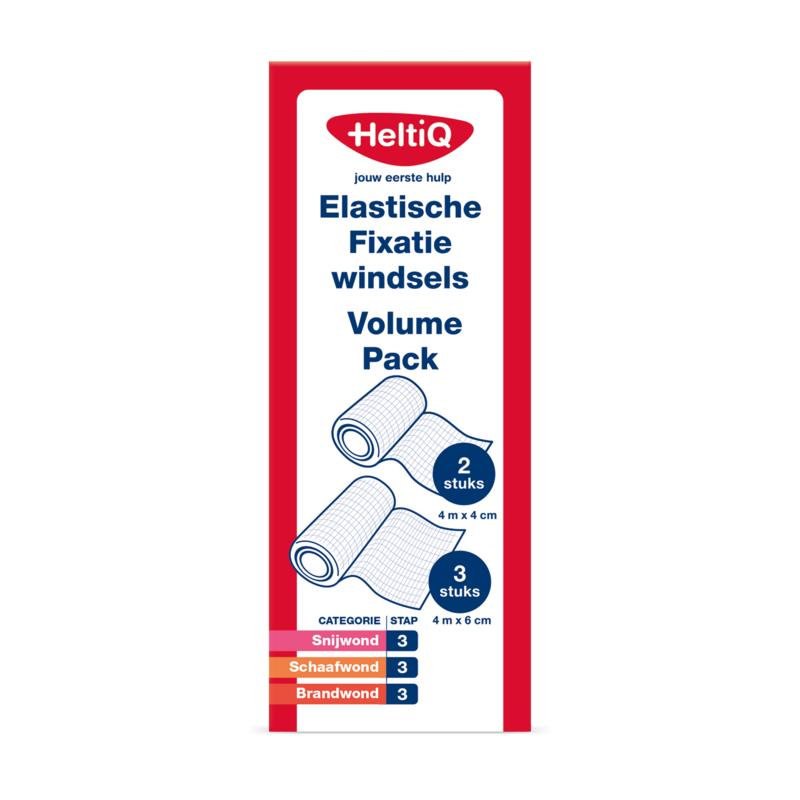 HeltiQ Elastische fixatiewindsels vol ume pack (5 stuks)
