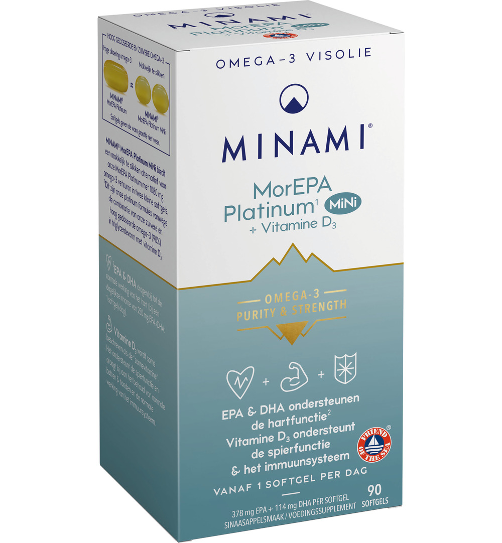 Minami Morepa Platinum Mini + Vitamin D3 (90 softgels)