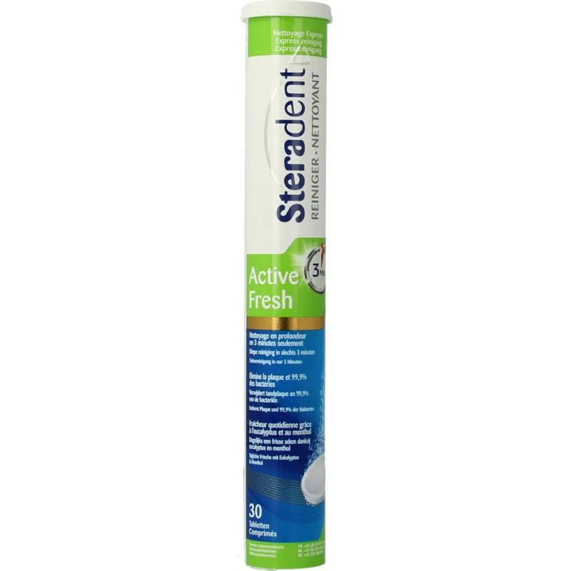 Steradent Active fresh (30 stuks)