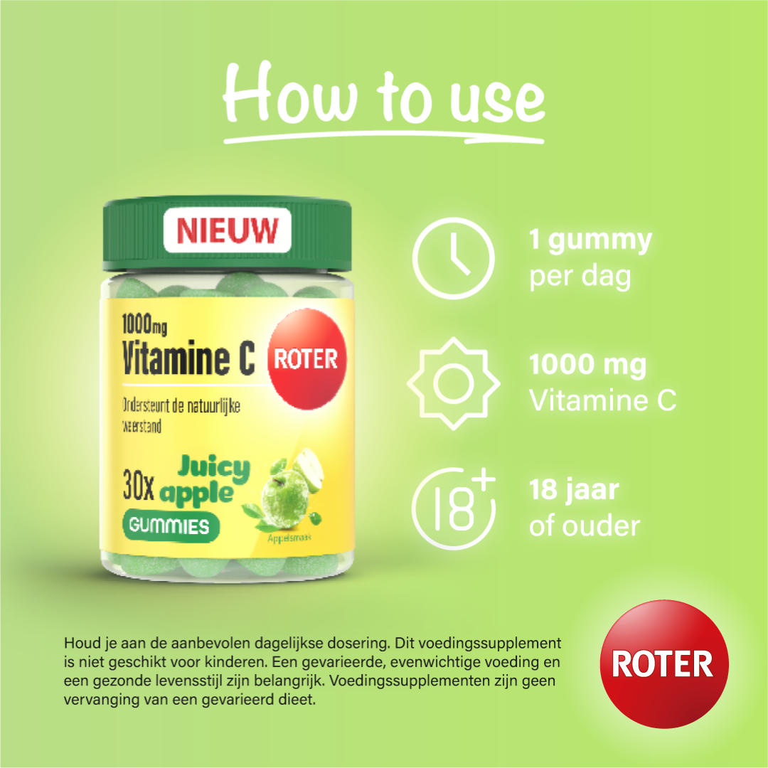 Roter Vitamine C 1000 mg Juicy Apple (30 gummies) - image 4