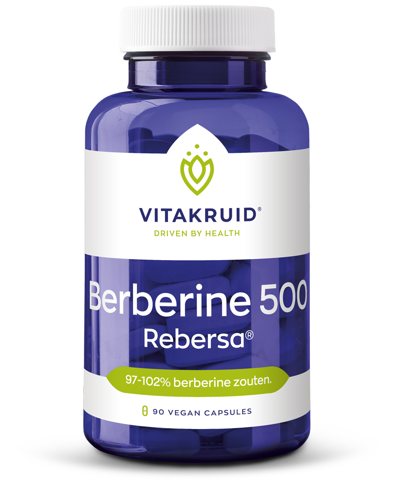 Vitakruid Berberine 500 Rebersa® 97-102% Berberine Zouten (90 vega capsules)