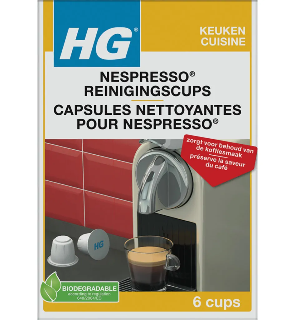 HG Nespresso Reinigingscups (6 Stuks)