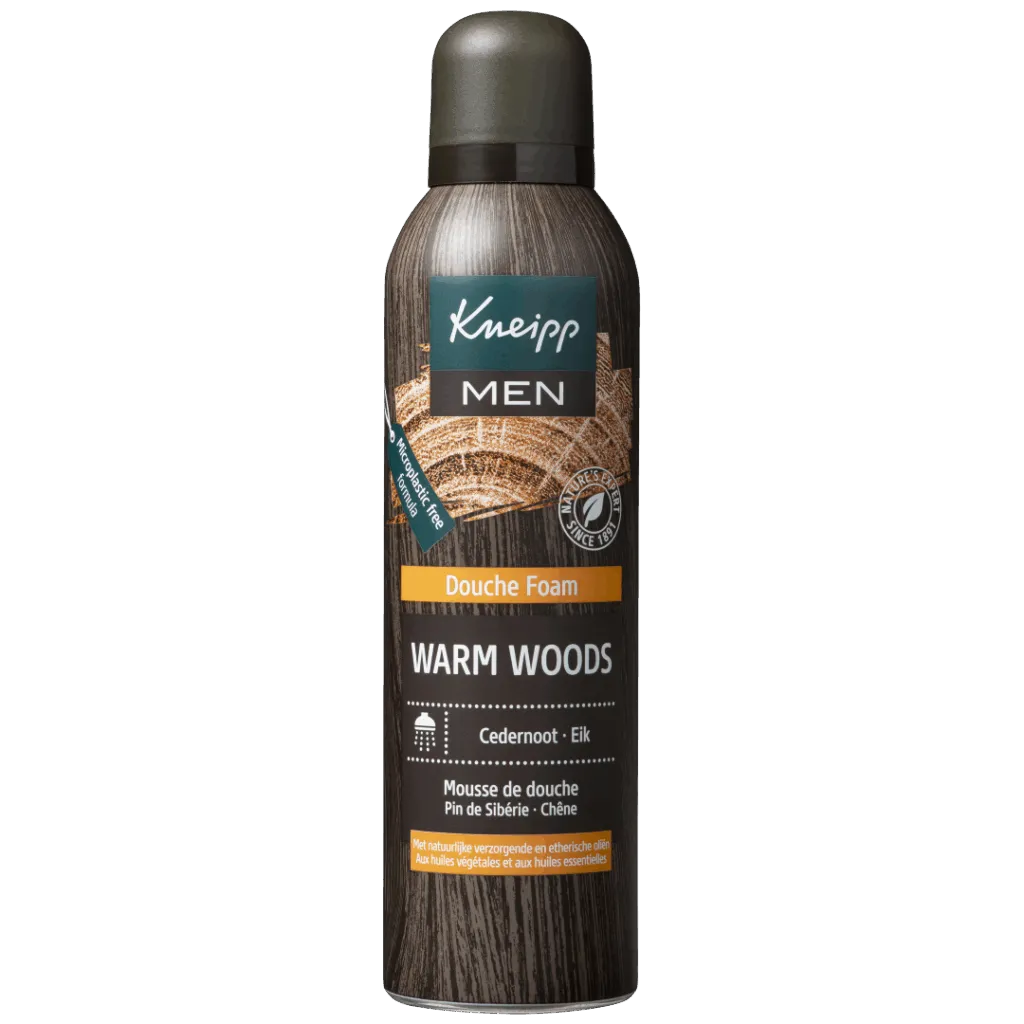 Kneipp Men warm woods douche foam cedernoot (200 ml)