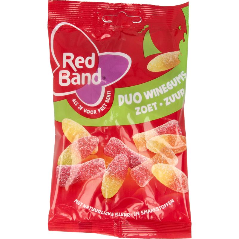 Red Band Winegums duo zoet zuur (120 gr)
