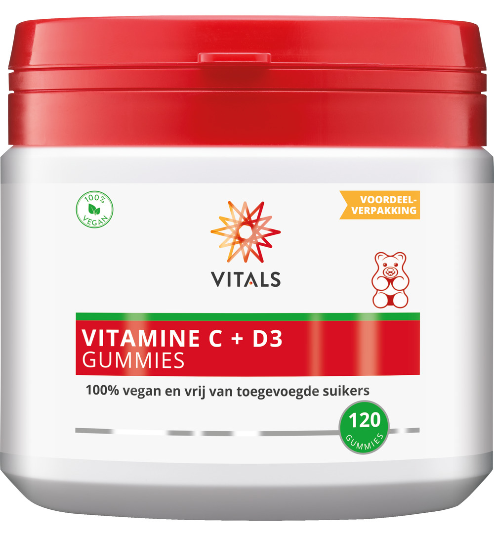 Vitals Vitamine C + D3 Gummies (120 gummies) - image 2