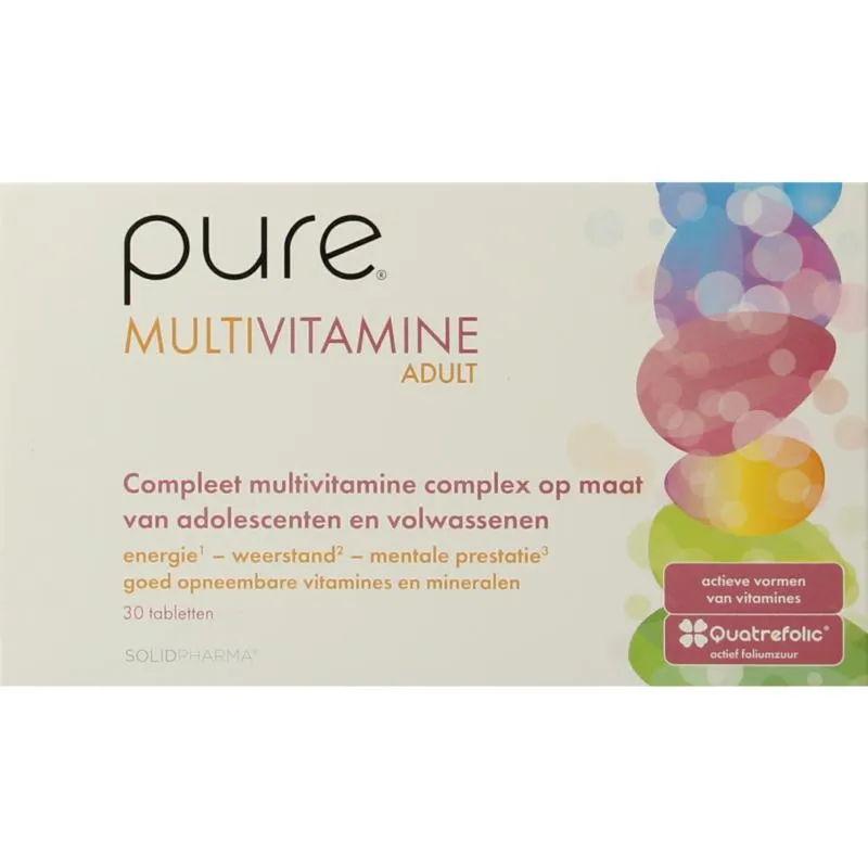 Pure Multivitamine volwassenen (30 tabletten)