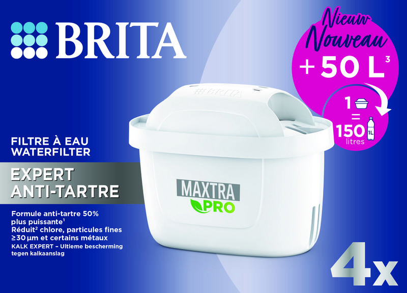 Brita Waterfilterpatroon maxtra pro kalk expert 4 pack (4 stuks)