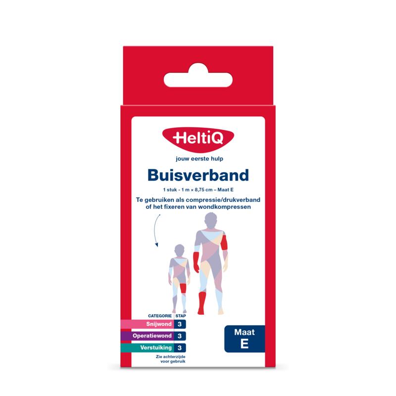 HeltiQ Buisverband 1m x 8,75 cm maat E (1 stuk)