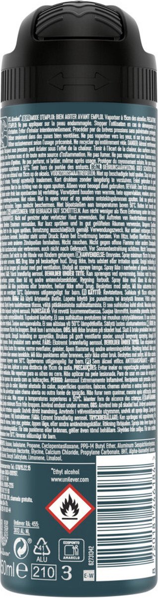 Rexona Deodorant spray invisible black & white (150 ml)