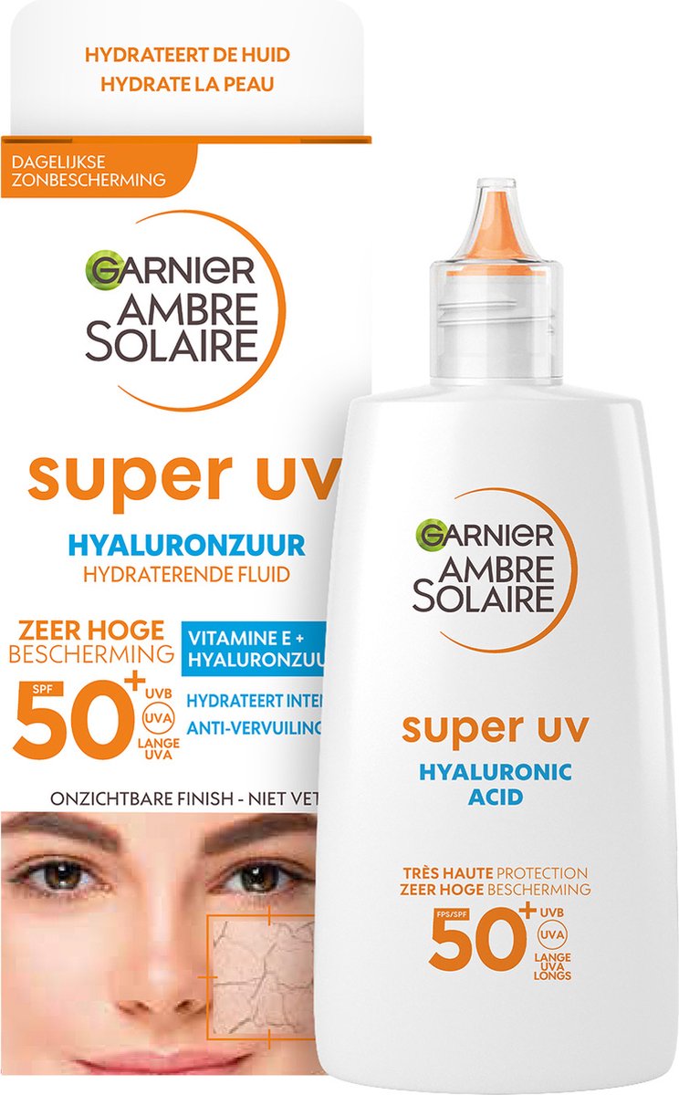 Ambre Solaire Fluid hyaluronzuur super UV SP F50+ (40 ml)