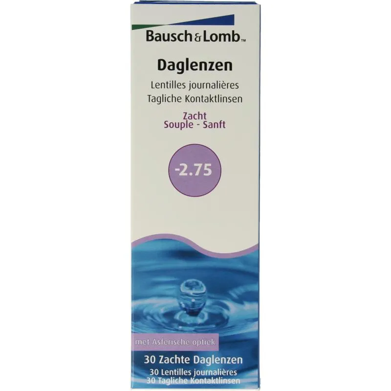 Bausch + Lomb Daglenzen -2.75 (30 stuks)