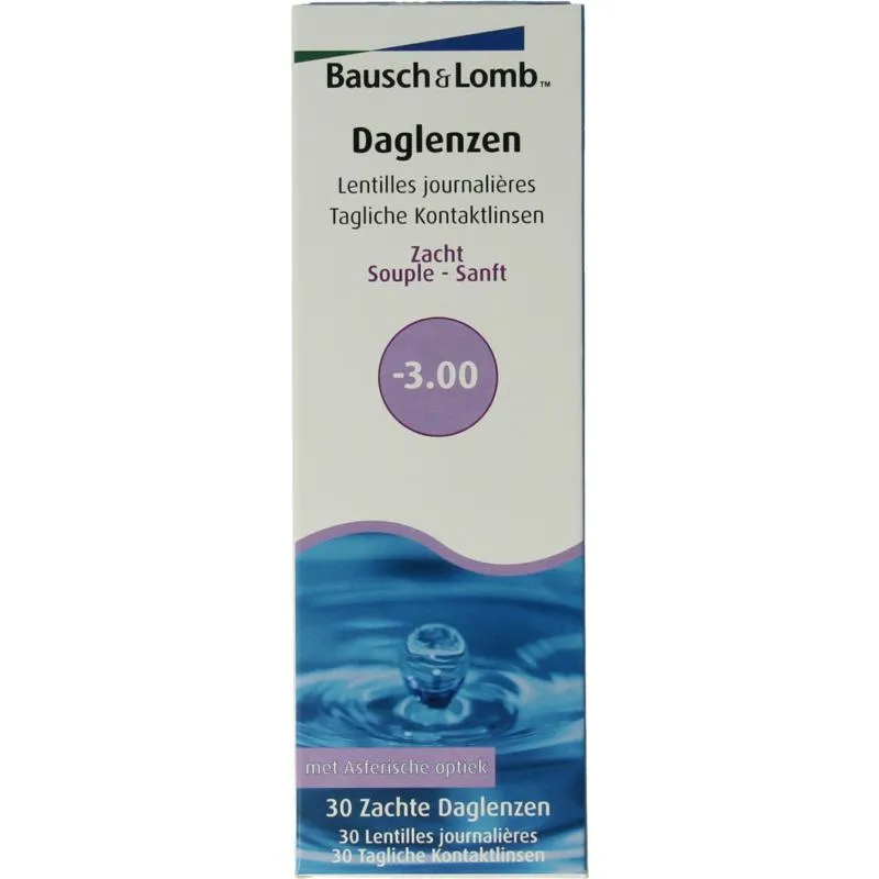Bausch + Lomb Daglenzen -3.00 (30 stuks)