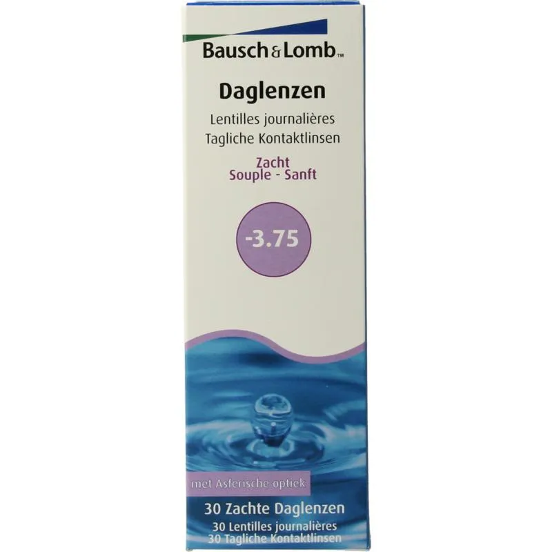 Bausch + Lomb Daglenzen -3.75 (30 stuks)