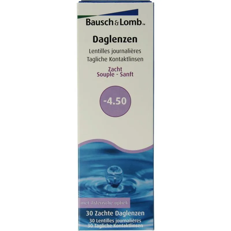 Bausch + Lomb Daglenzen -4.50 (30 stuks)