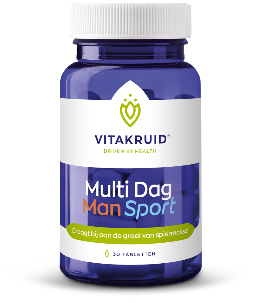 Vitakruid Multi Dag Man Sport 100% Vegan (30 tabletten)