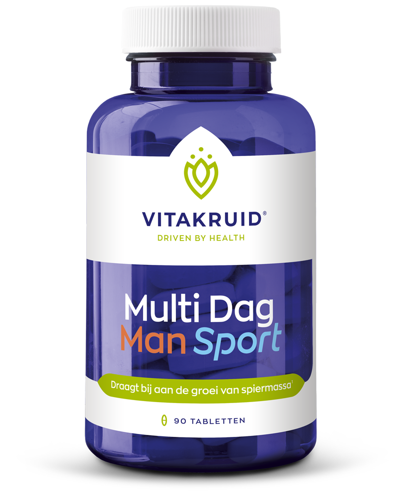 Vitakruid Multi Dag Man Sport 100% Vegan (90 tabletten)