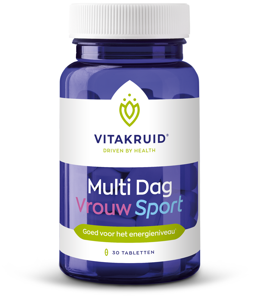Vitakruid Multi Dag Vrouw Sport 100% Vegan (30 tabletten)