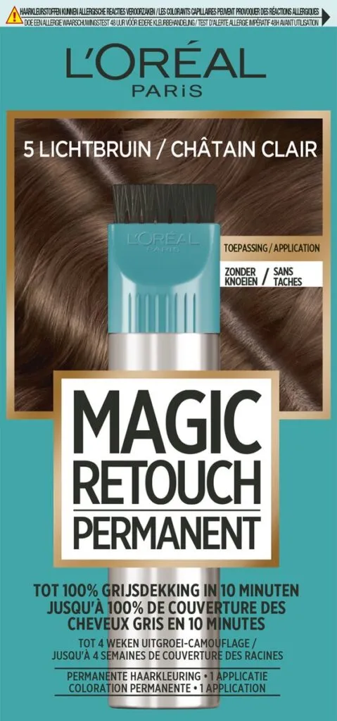 Loreal Paris Magic Retouch Permanente Haarkleurig nr 5 Lichtbruin (1 stuk)