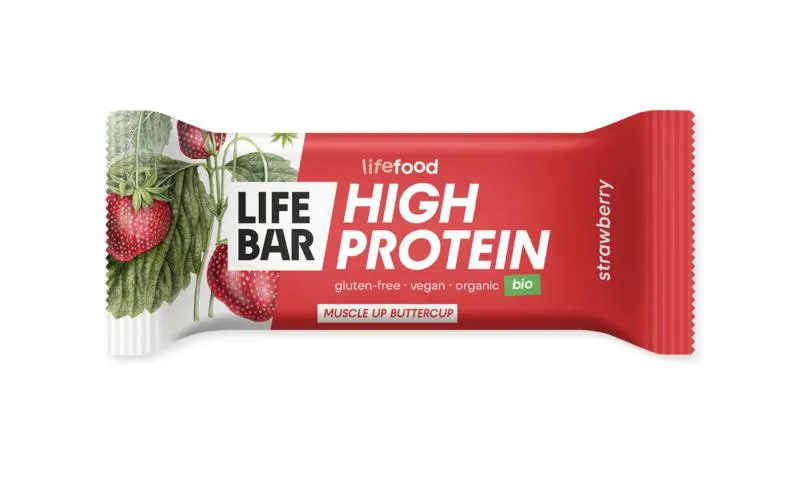 Lifefood Lifebar Proteine Aardbei Bio (40 gr)