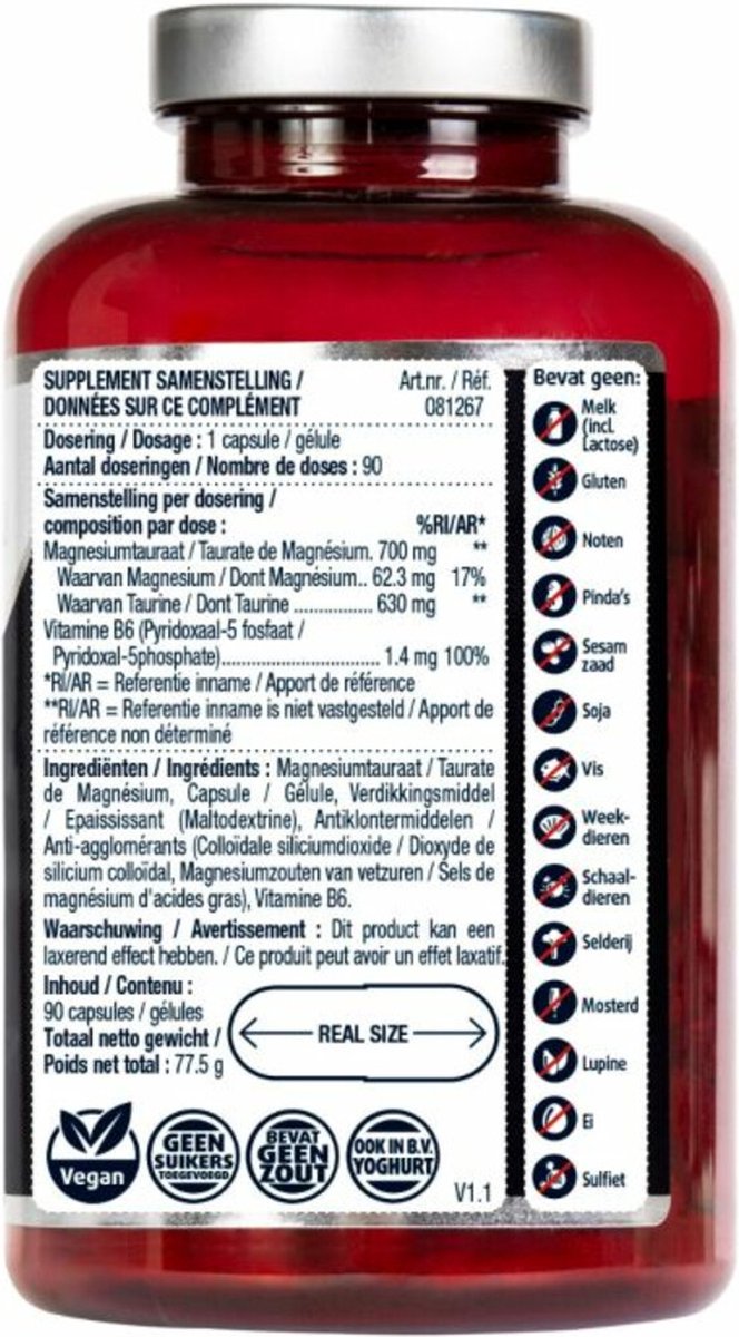 Lucovitaal Magnesium Tauraat (90 capsules) - image 2