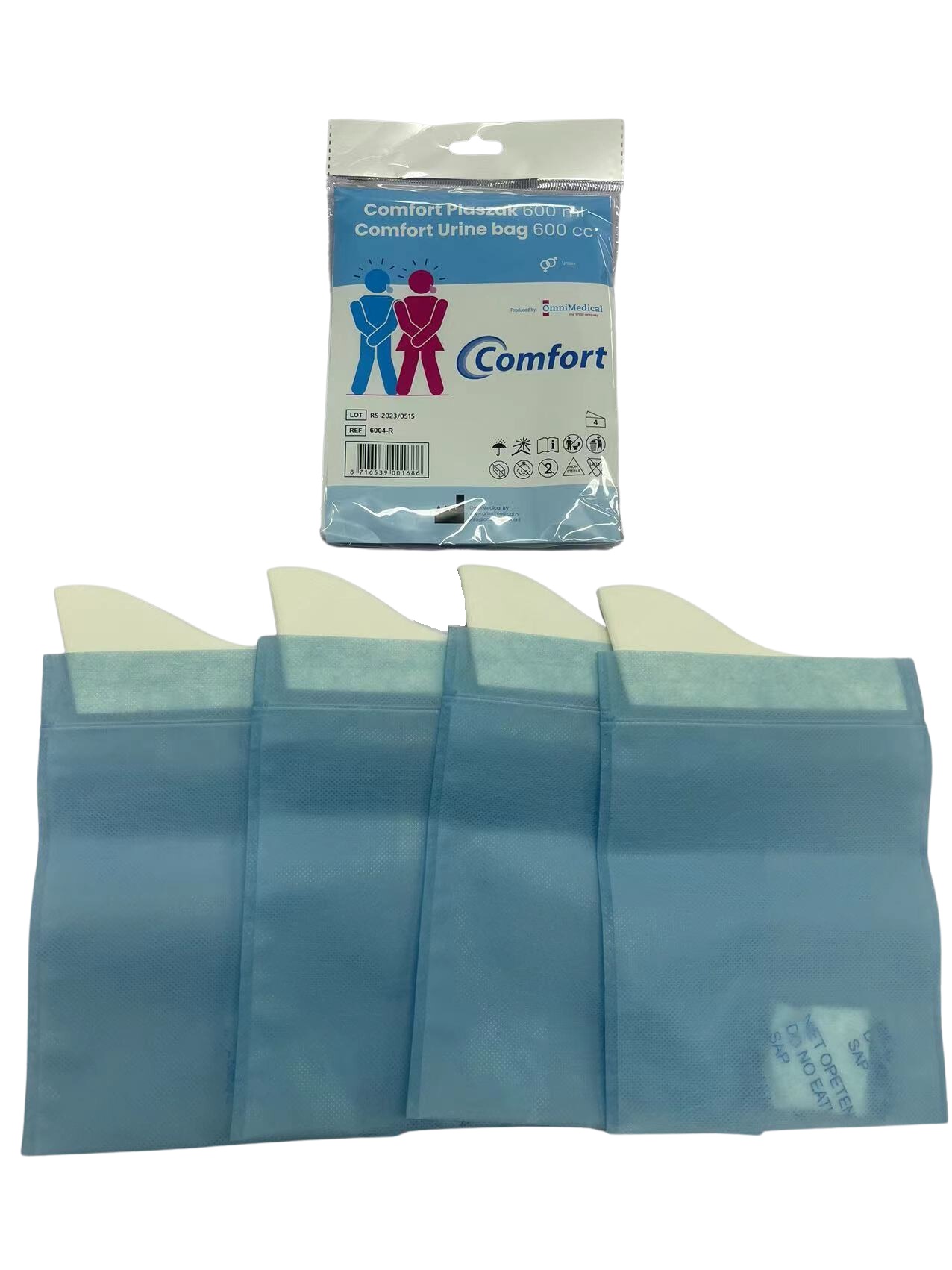 Comfort Plaszak 600ml wegwerp retail (4 stuks)