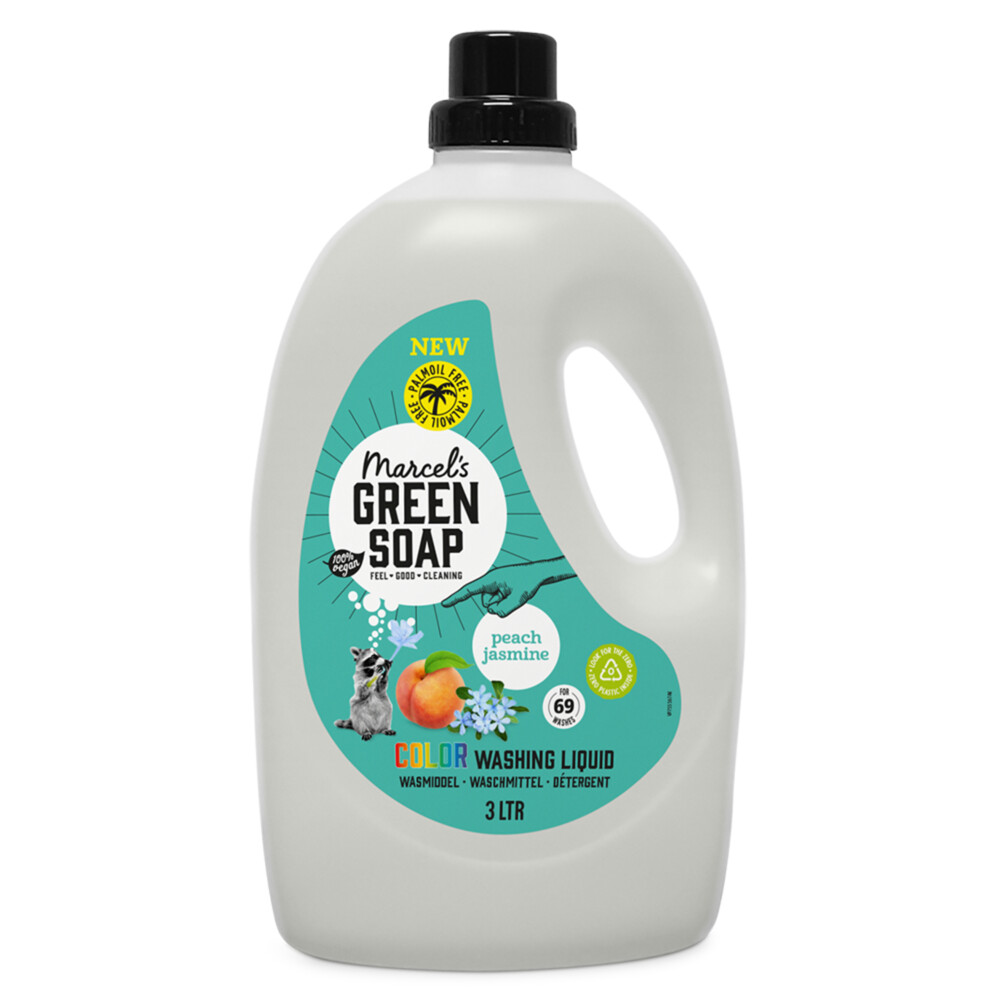 Marcel's Green Soap Wasmiddel kleur perzik & jasmijn (3000 ml)