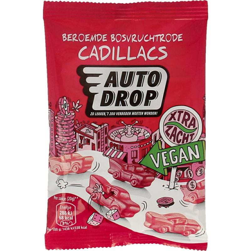 Autodrop Rode Cadillacs Bosvruchten Vegan (20 gr)