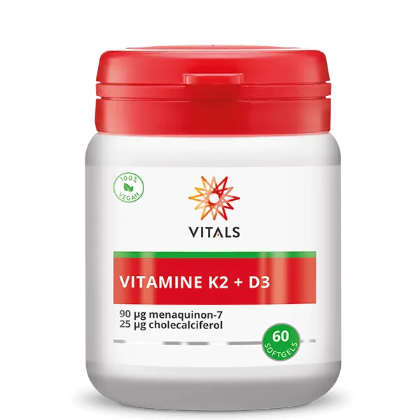 Vitals Vitamine K2 + D3 (60 softgels)