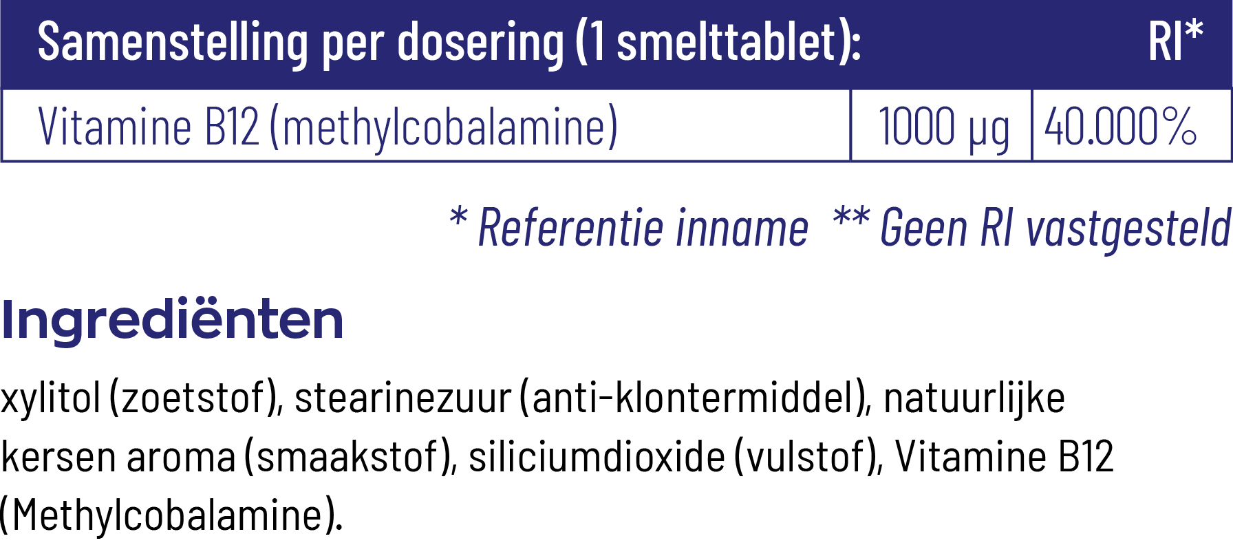 Vitakruid B12 1000 Mcg Actief Methylcobalamine Vitamine (180 stuks) - image 4