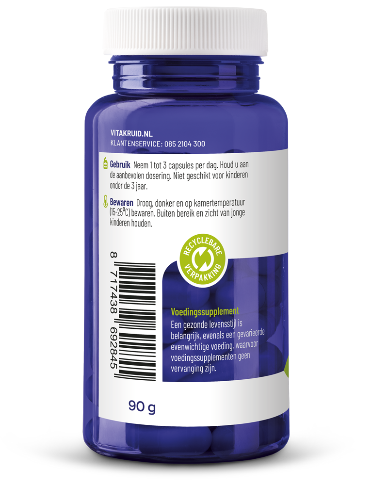 Vitakruid Magnesium Complex Tauraat Malaat Bisglycinaat (90 vega capsules)