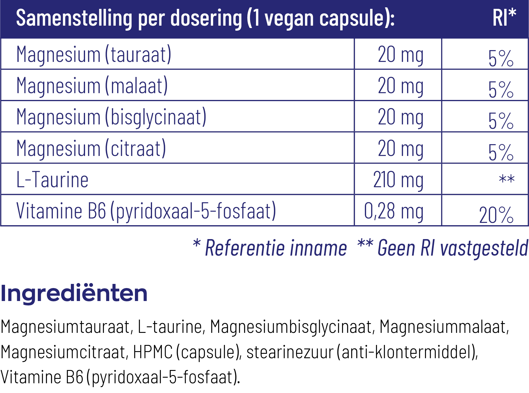 Vitakruid Magnesium Complex Tauraat Malaat Bisglycinaat (90 vega capsules) - image 3