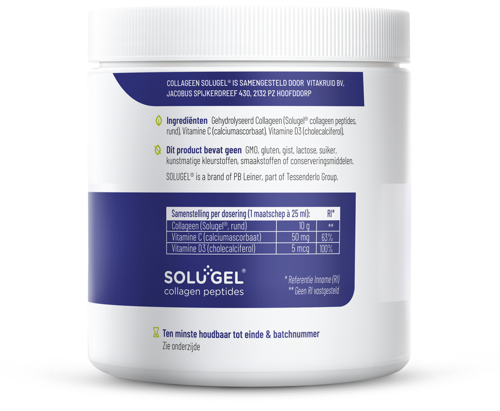 Vitakruid Collageen Solugelâ® Poeder Met Vitamine C & D - Tropical (250 gr) - image 2