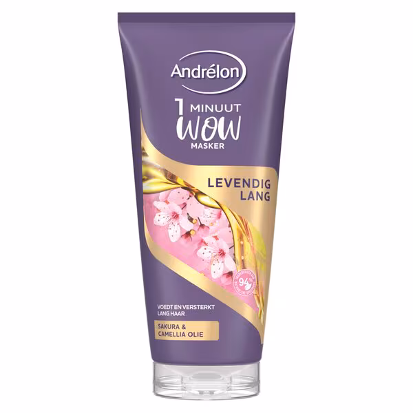 Andrelon Wow 1 Minuut Masker Levendig Lang (180 ml)