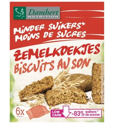 Damhert Zemelkoek minder suiker (150 gr)