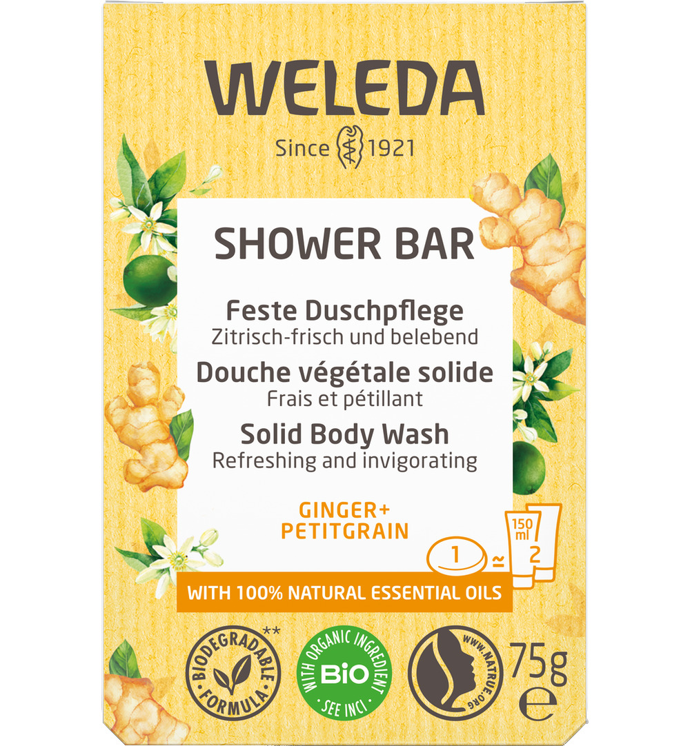 WELEDA Shower bar ginger + pititgrain (75 gr)