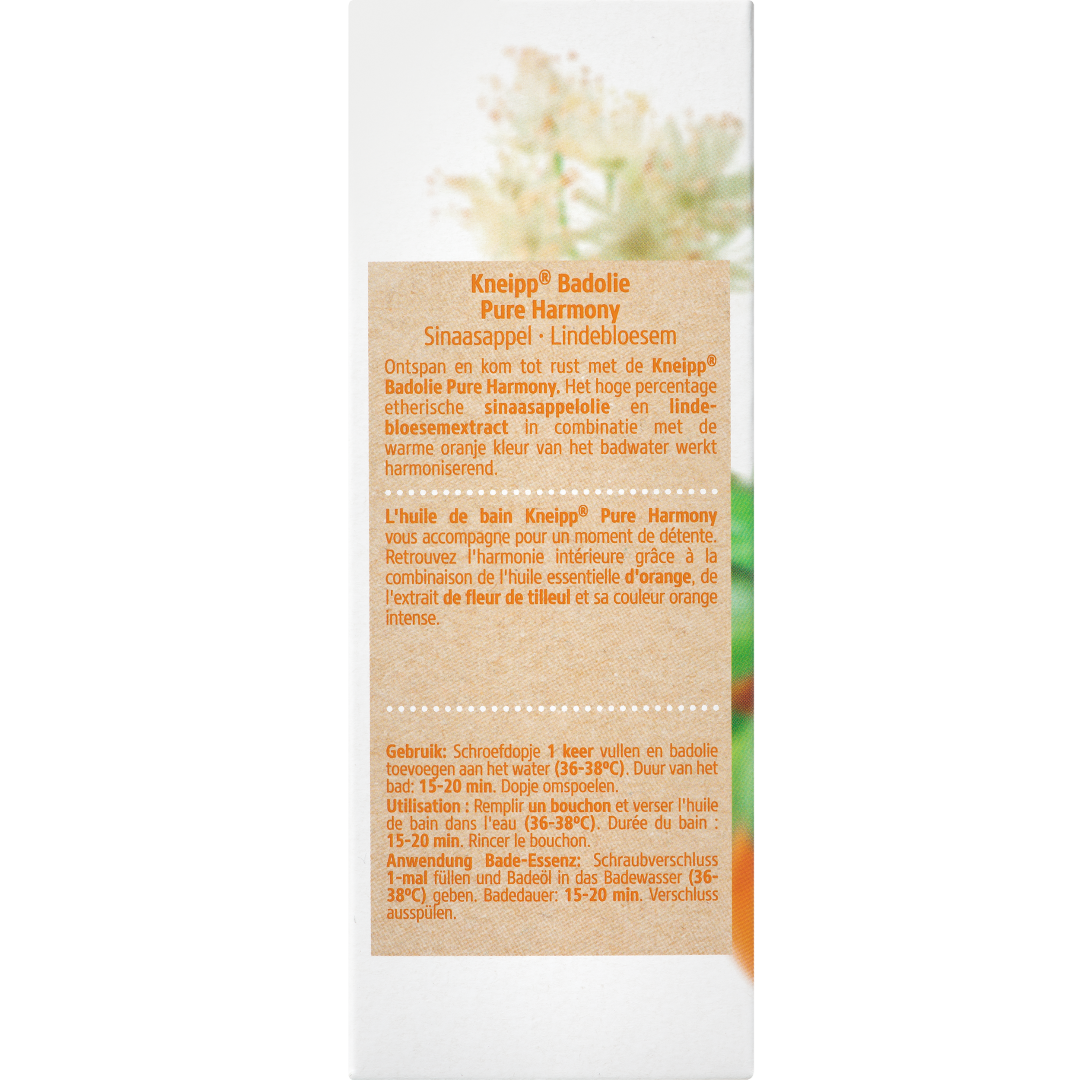 Kneipp Badolie oranje lindebloesem pure harmony (100 ml) - image 3
