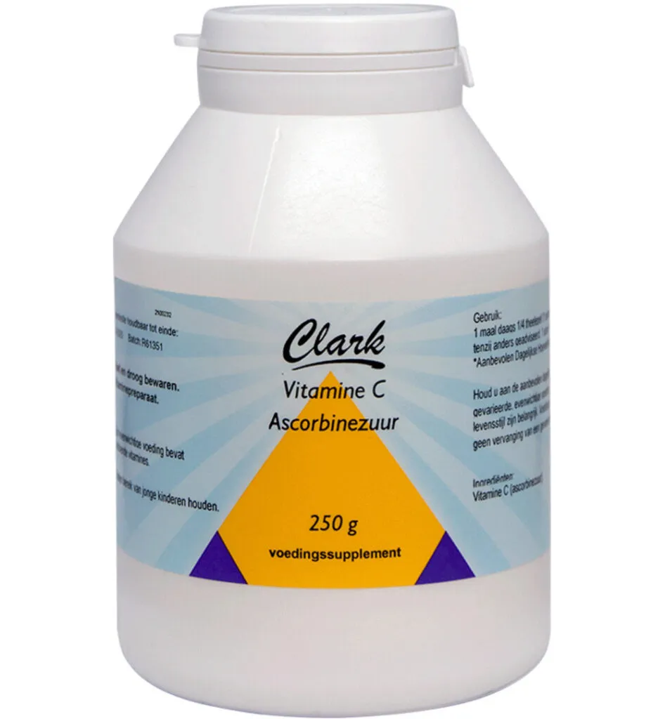Clark Vitamine C ascorbine zuur (250 gr)
