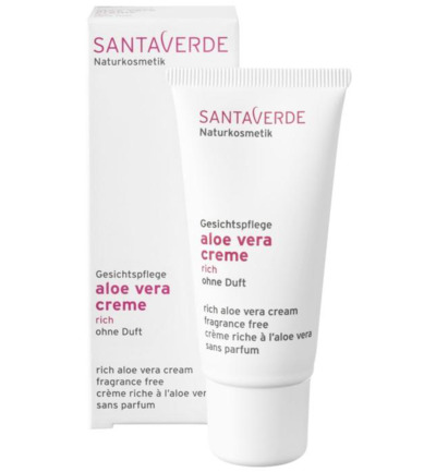 Santaverde Aloe vera cream rich parfumvrij (30 ml)