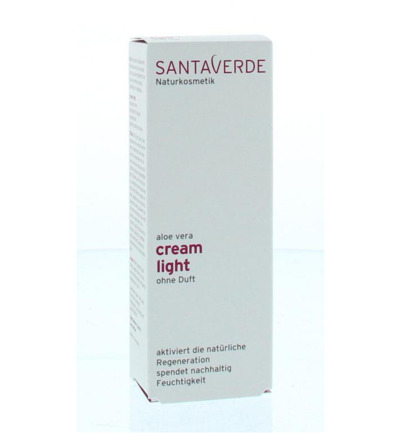 Santaverde Aloe vera cream light parfumvrij (30 ml)