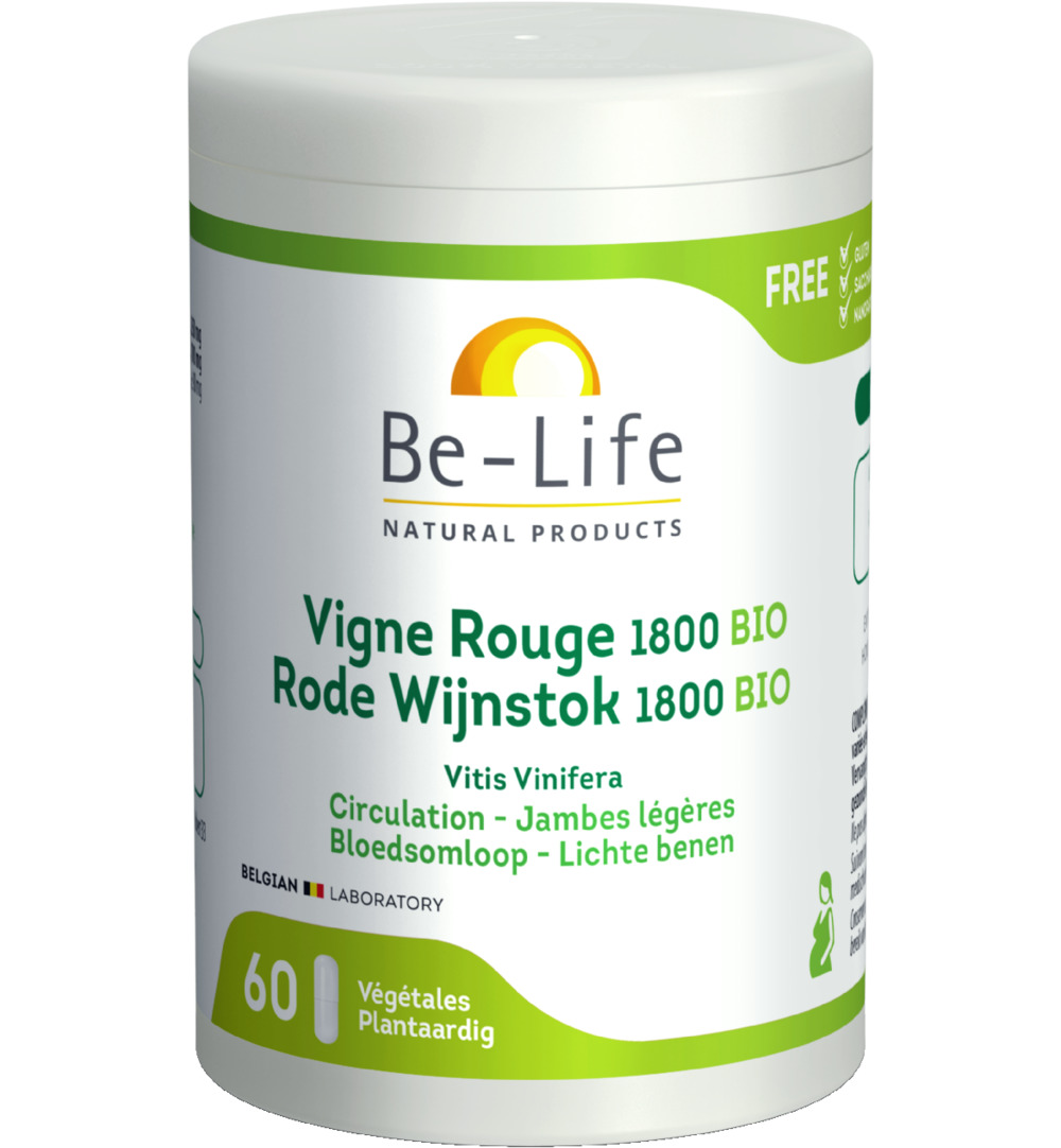 Be-Life Rode wijnstok 1800 bio (60 softgels)