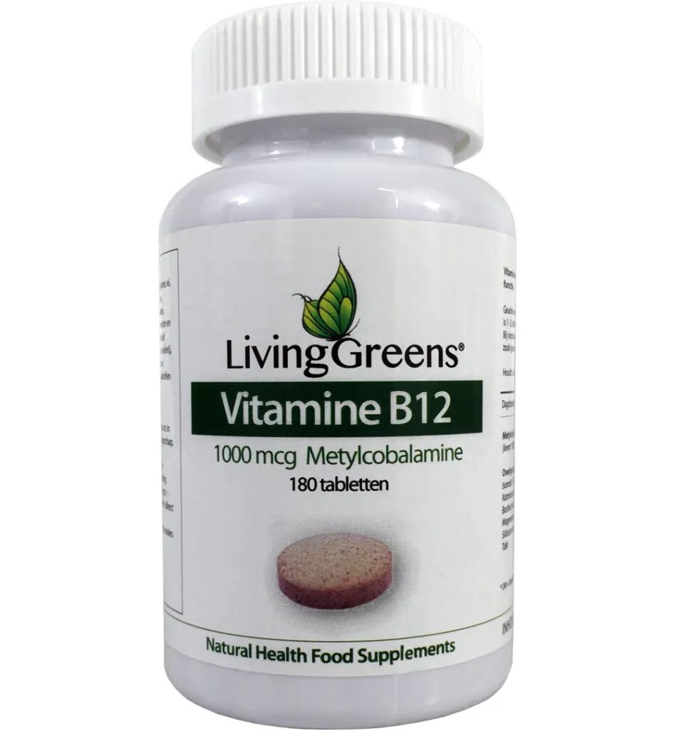 LivingGreens Vitamine B12 methylcobalamine 1000mcg (180 tabletten)