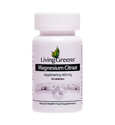 LivingGreens Magnesium citraat 400mg (60 tabletten)
