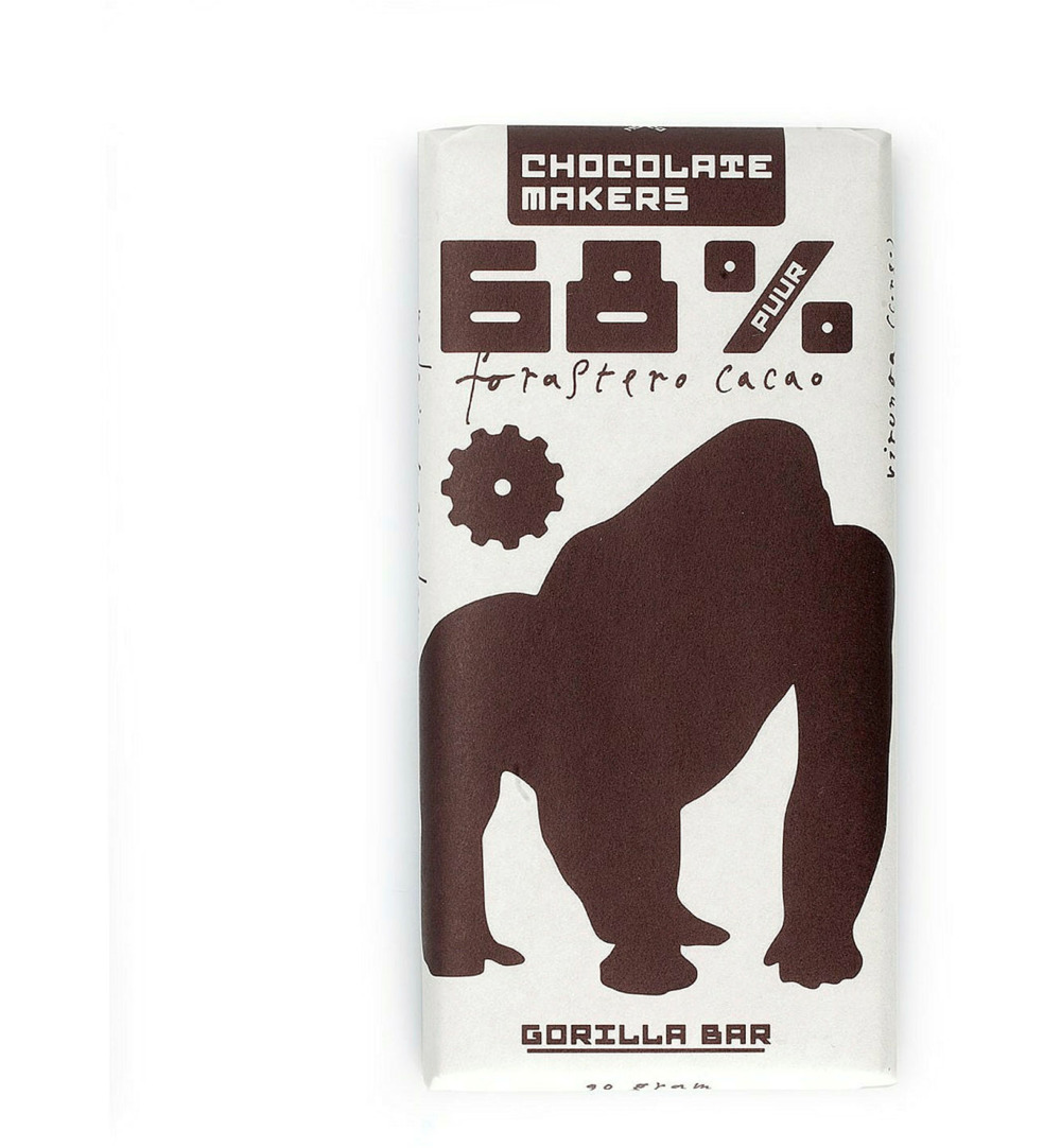 Chocolatemakers Gorilla Bar 68% Puur Bio (80 gr)
