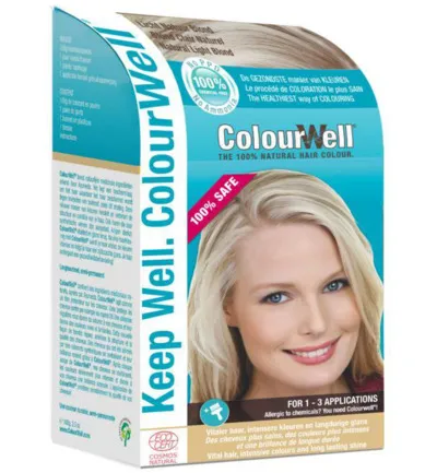 Colourwell 100% Natuurlijke haarkleur licht natuur blond (100 gr)