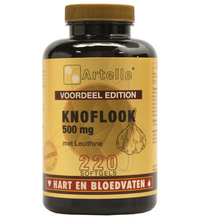 Artelle Knoflook 500mg + 250mg lecithine (220 capsules)