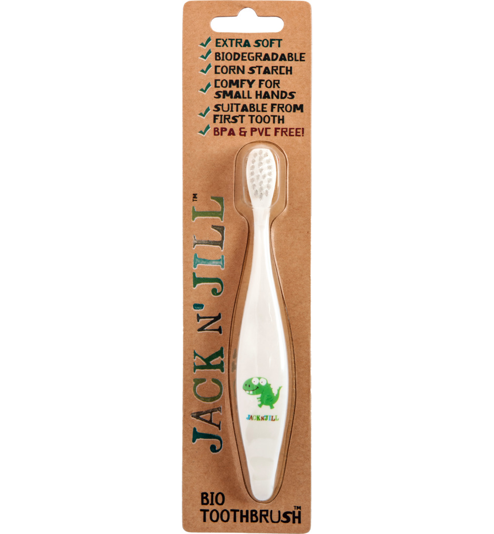 Jack n' Jill Bio toothbrush dino extra soft (1 stuk)