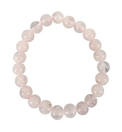 Ruben Robijn Kralenarmband roze kwarts 8mm (1 stuk)