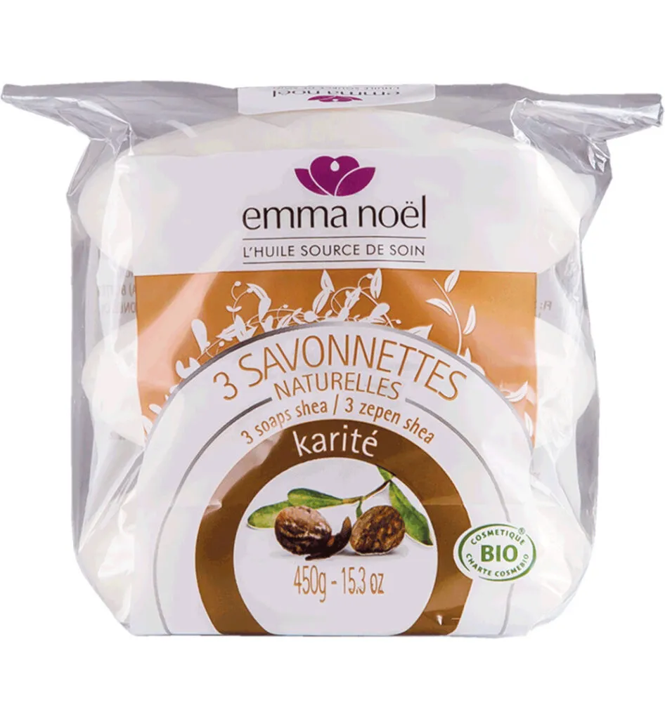 Emma Noel Sheabutter zeep bio (3 stuks)